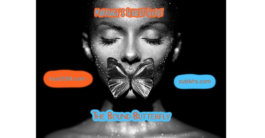 Bound Butterfly, Bondage Butterfly Scene, BDSM Scene, Secret Guide, Intimacy Ideas, Sexual Inspiration, Marriage's Sexiest Secret, husDOM, subMrs.com, Sex Scene, BDSM scene, D|s-M, D/s