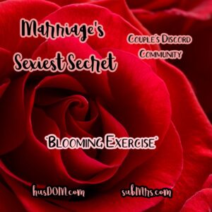 Marriage's Sexiest Secret, D|s-M, subMrs.com, husDOM.com, S-Type, D-Type, Intimacy Exercise, Intimate Exercise, Vaginal Bloom,